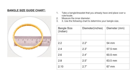 Bracelet Size Chart India