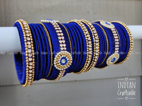 Blue bangles on sale