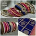 Silk Thread Jewelry - Indian Bangles - Royal Blue and Hot Pink • Set of 38 bangles for both hands 