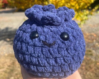 Maine Blueberry Plushie : Handmade Crochet Fruit Decor