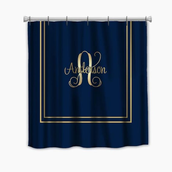 gold shower curtains and bathroom accessories