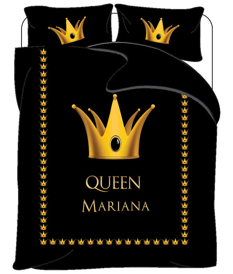 Crown Bedding Set Loyalty Monarchy Personalized Duvet Image 0