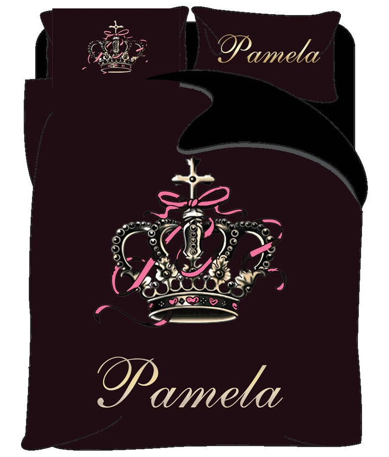 Princess Bedding Set Crown Loyalty Monarchy Personalized