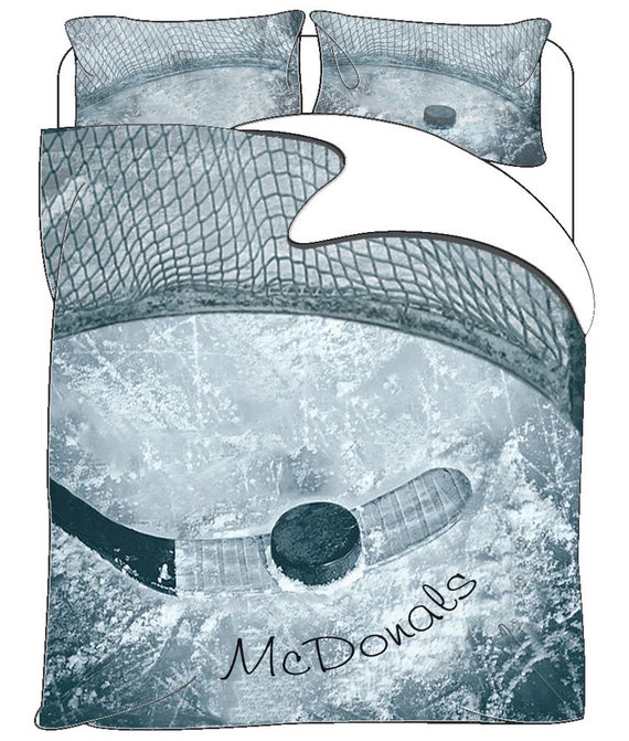 Ice Hockey Personalized Bedding Set Duvet Cover Comforter Etsy