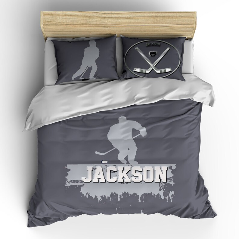 Custom Fantastic Hockey Goalie Bedding Set, Hockey Sheets Full Twin