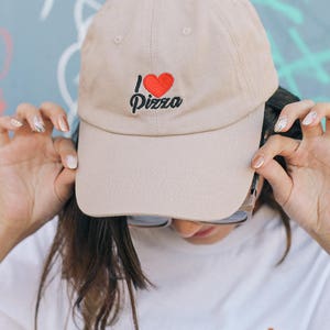 I Love Pizza Dad caps