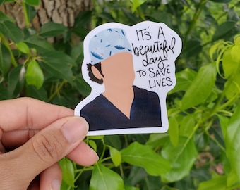 Derek Shepherd Sticker: Grey's Anatomy Faceless Portrait