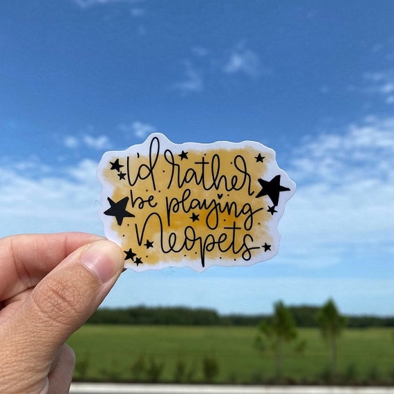 Neopets Sticker: Hand-Lettered 2000s Nostalgia - Weatherproof