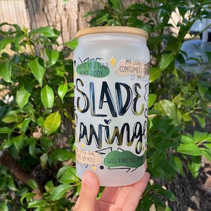 Slade Ravinger 16oz Glass Can, Plated Prisoner Series, Book Boyfriend, Slade Quotes, King Rot, King Ravinger, Rip, UVDTF,