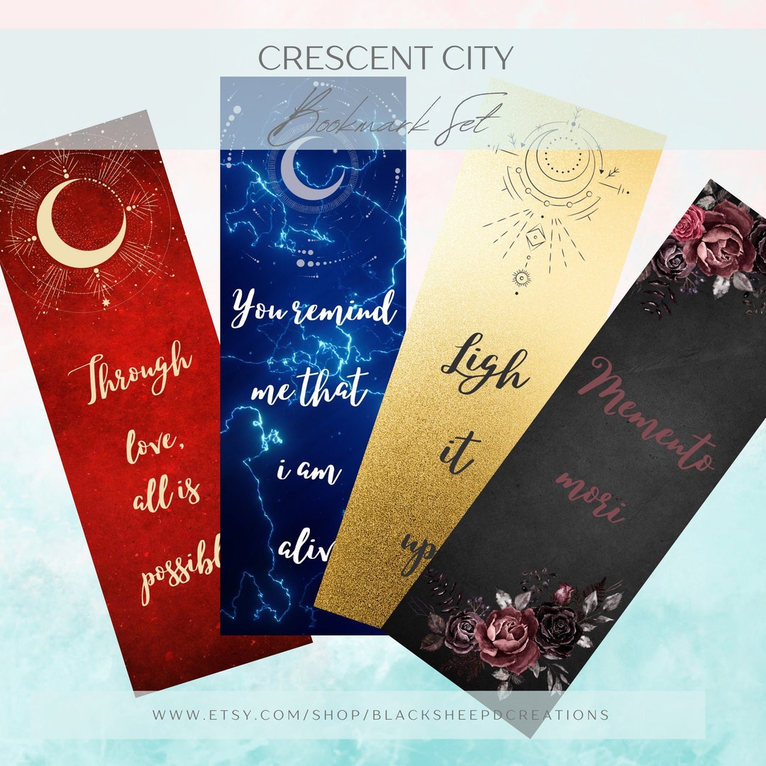 Crescent City Bookmark Set Printable SJM Inspired Bookmark - Etsy