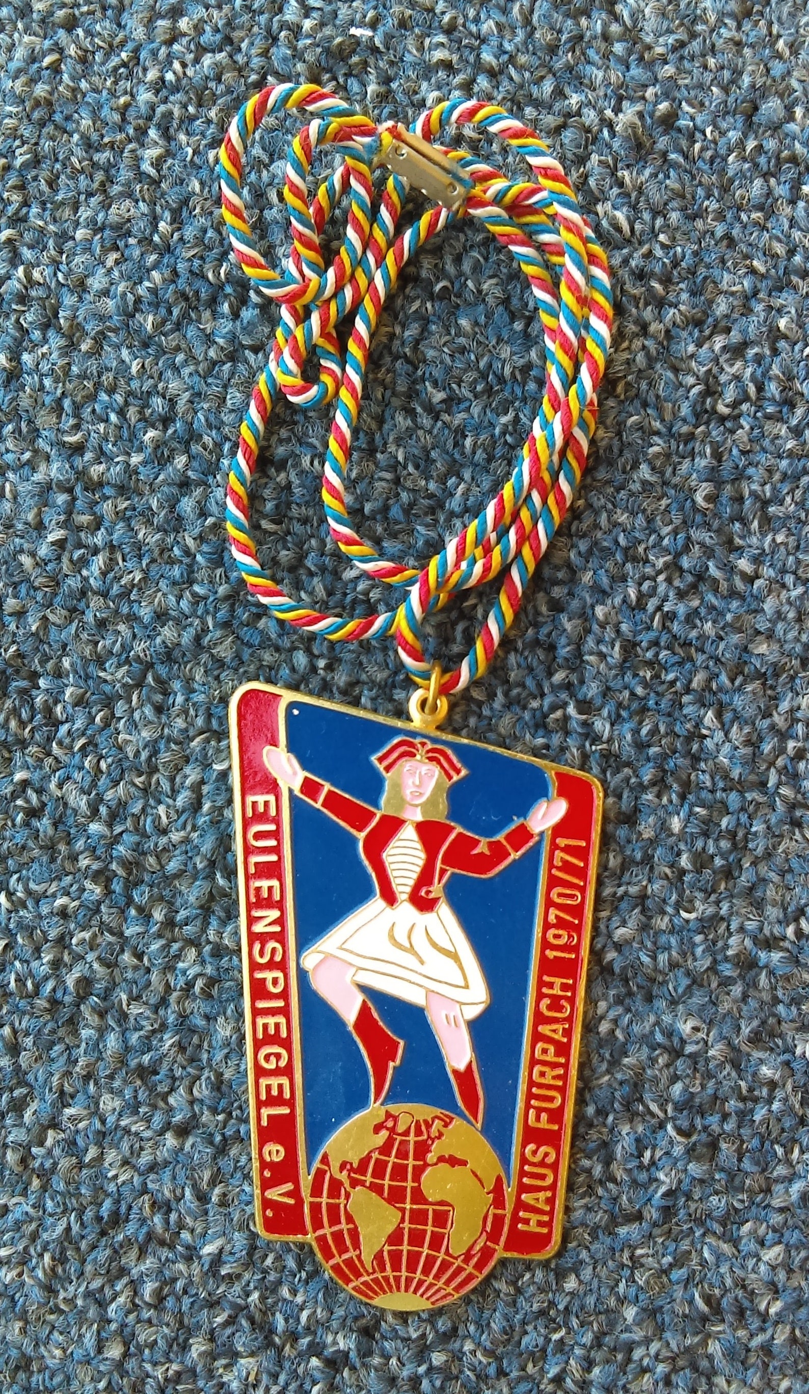 Carnival, Karnevalsverein Eulenspiegel Haus Furpach 1970 /71. Germany medal