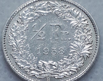 スイス連邦  １フラン銀貨  ヘルベティア立像  １９５９ スイス連邦 1フラン銀貨 ヘルベティア立像 1959 1959
