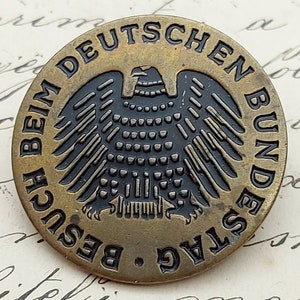 Besuch Beim Deutschen Bundestag - Eagle, Germany Big bintage badge, pin, lapel !