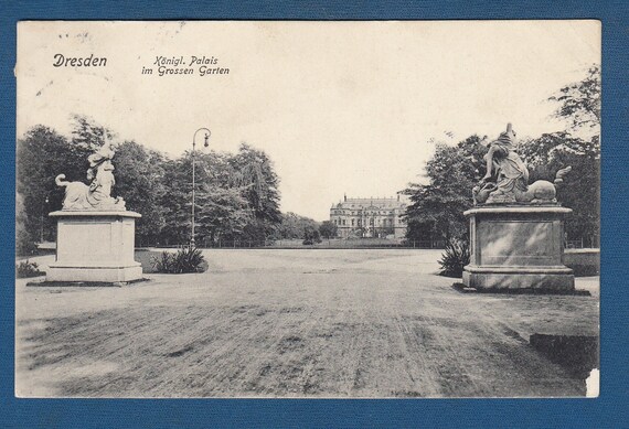 Dresden Palais Im Grossen Garten Germany Antique Postcard Etsy