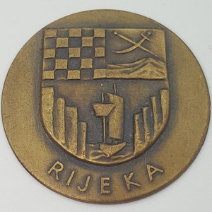 RIJEKA - Fiume, Historical coat of arms, Croatian vintage badge, rarre !