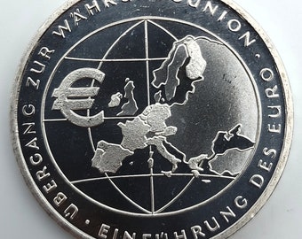 Germany Federal Republic 10 Euro 2002. Currency    Proof Original silver coin