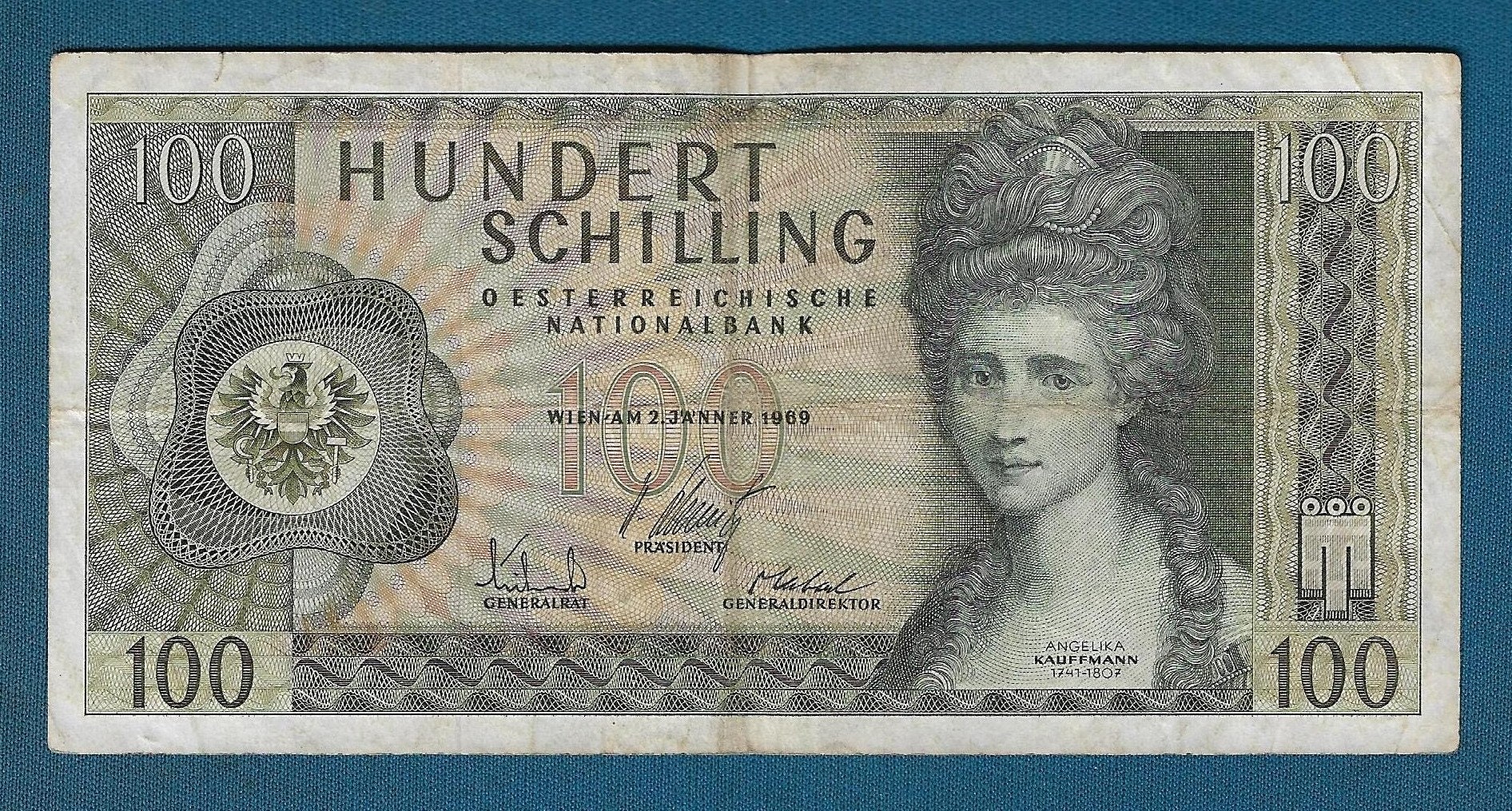 限定セール -SALE 100 Schilling Hundert - Banknotes Oestereich Austria 1969. コレクション