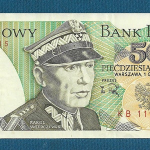 50 Zlotych 1988. Poland banknotes, Narodowy Bank Polski, Original !