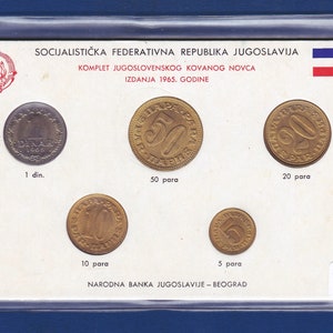 Set of Yugoslav coins - Issue Year 1965. - National bank of Yugoslavia !