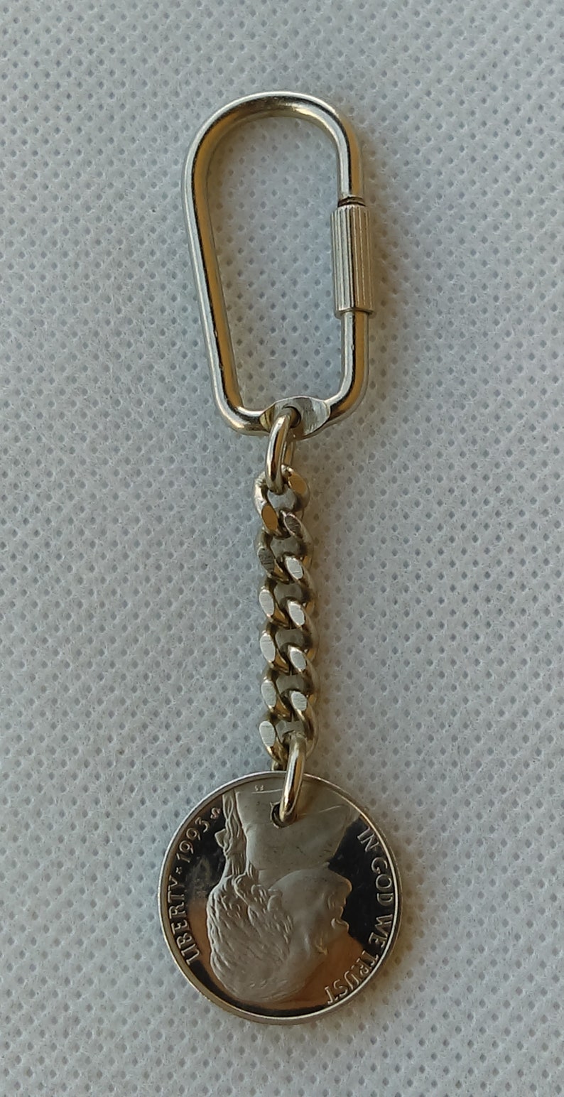 5 Cents 1993 vintage keychains ! Jefferson Nickel Usa coins