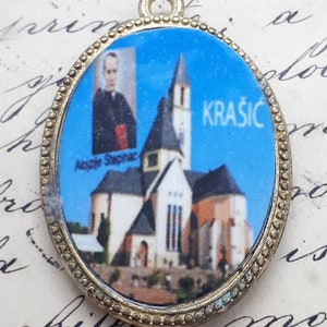 Alojzije Stepinac - KRASIC, Aloysius Stepinac, Catholic Church, vintage holy medal !