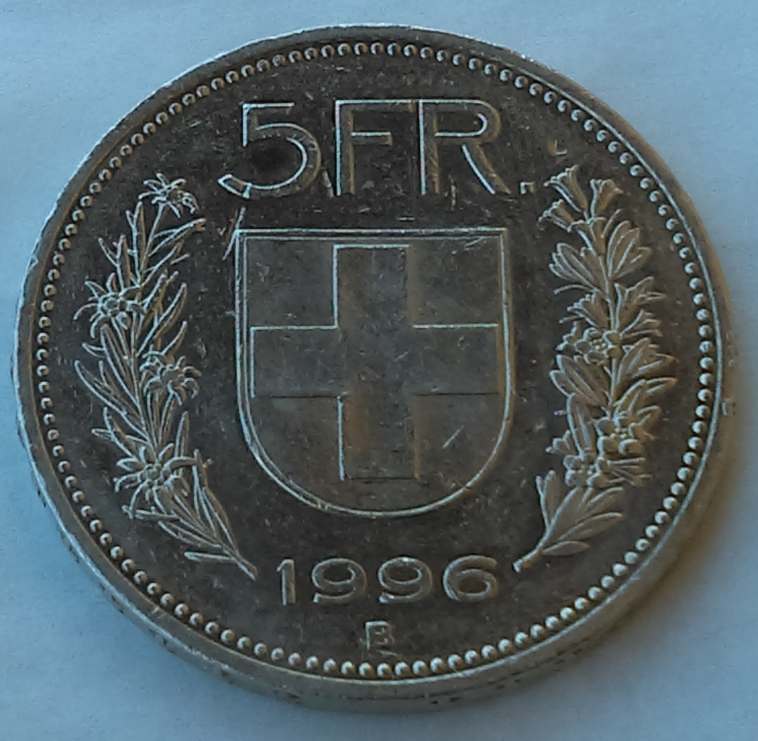 5 Francs 1996. Copper-nickel, Switzerland Coin, CONFOEDERATIO