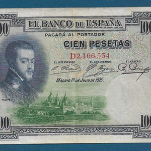 100 Cincuenta Pesetas 1925. Spain banknotes, El Banco De Espana !