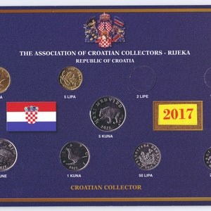 Croatian coin set 2017. Kuna and lipa: the Croatian currency !
