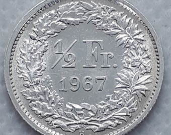 スイス | スイス ハーフ フラン コイン | ヘルベティア | 1875