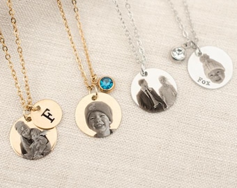 Personalized Photo Pendant Necklace: Custom Engraved Stainless Steel Keepsake