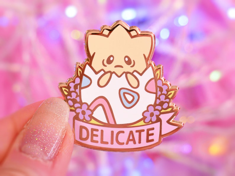 Rainbow Delicate Togepi Hard Enamel Lapel Pin Glitter Jacket /& Hat Accessory Pin Board Display