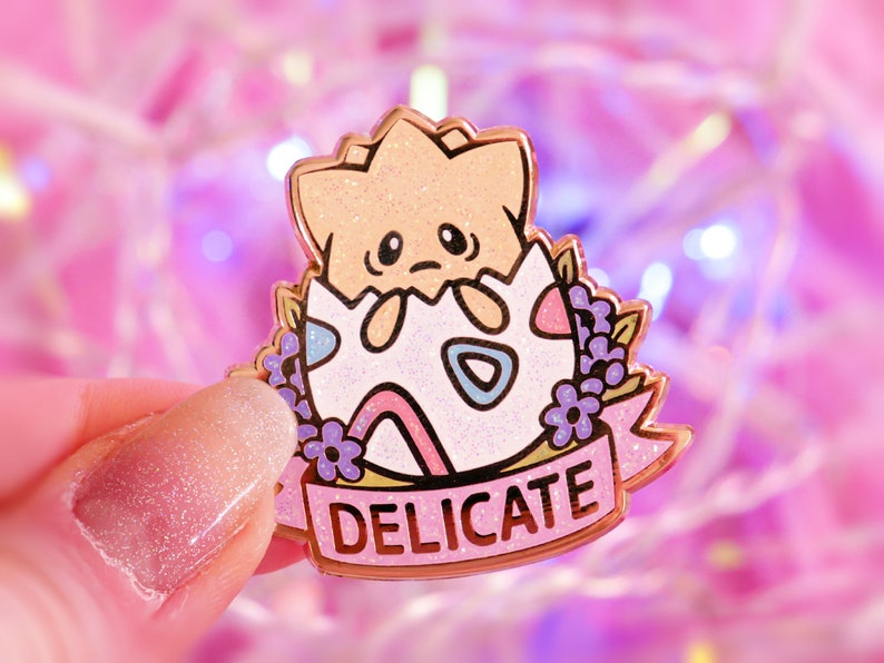 Rainbow Delicate Togepi Hard Enamel Lapel Pin Glitter Jacket /& Hat Accessory Pin Board Display
