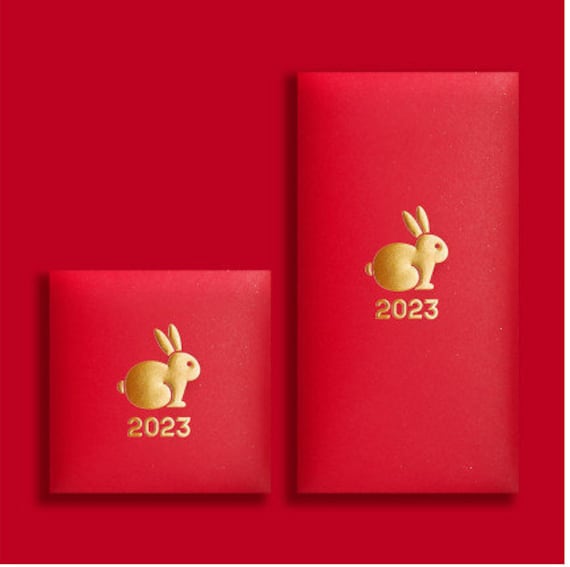 10x Asian Chinese Lunar New Year Year of Rabbit Red Envelopes 