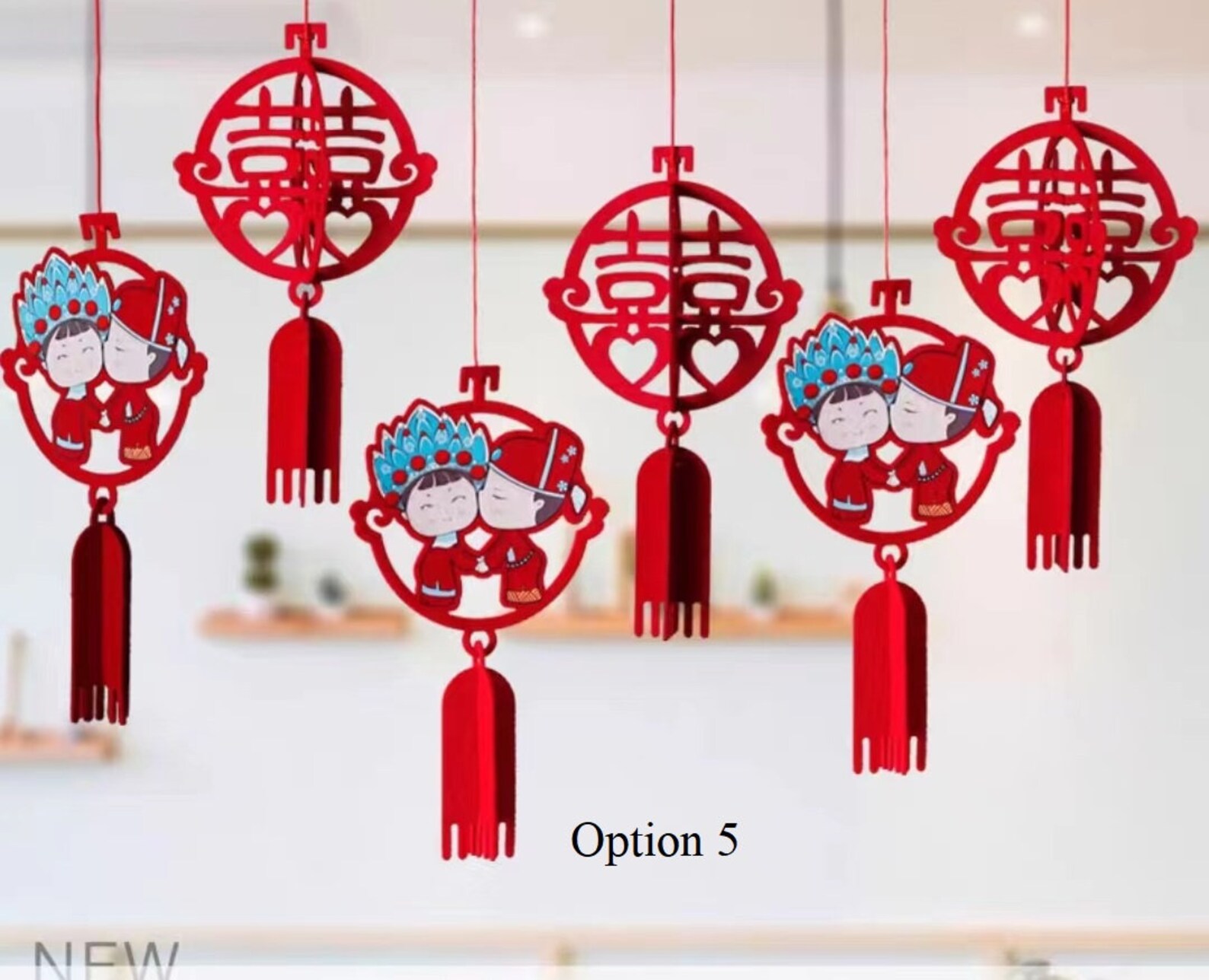 6 X Double Happiness Asian Chinese Wedding Felt Lantern Wall - Etsy