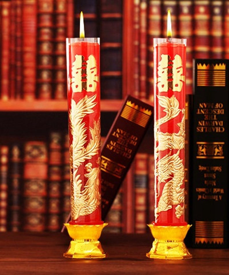 Dragon & Phoenix Candles Chinese Wedding Candles Tea Etsy