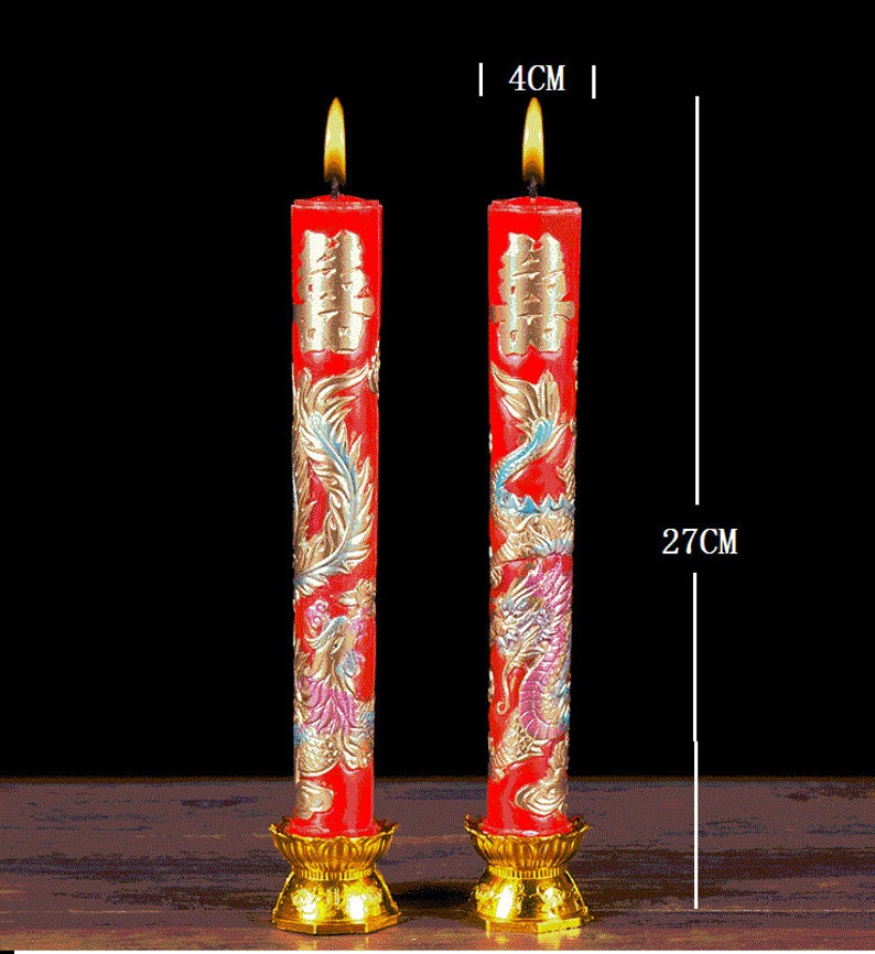 Dragon & Phoenix Candles Chinese Wedding Candles Tea Etsy