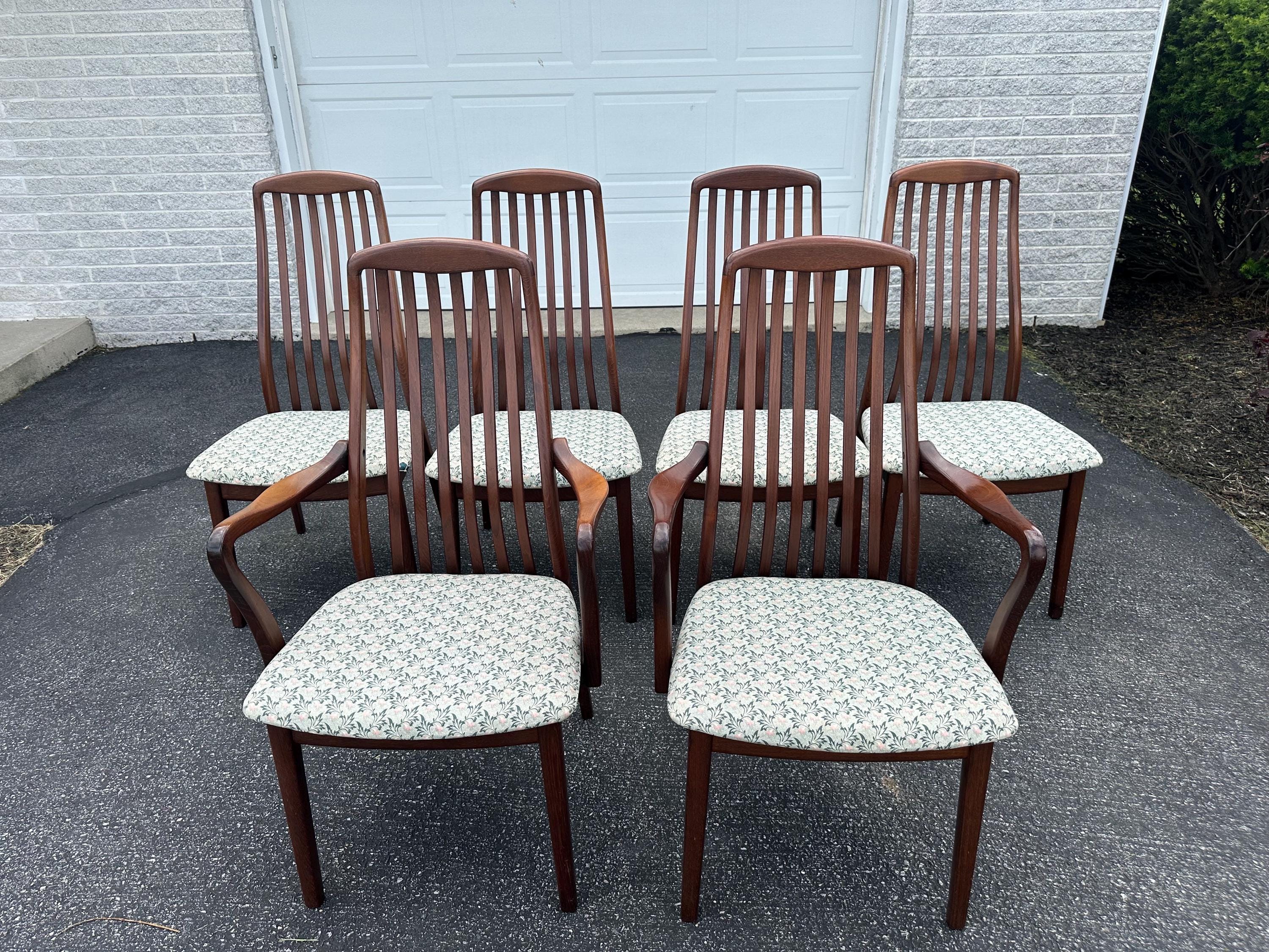 Danish Modern Teak Dining Chairs - Set of 6- shipping is estimated, message for a quote