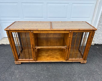 Bamboo Vintage Bar Credenza - shipping is estimated, please reach out for a quote