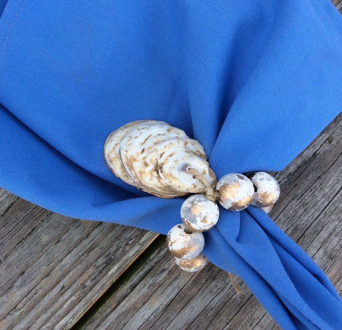 Oyster Shell Napkin Rings Set of Four Etsy