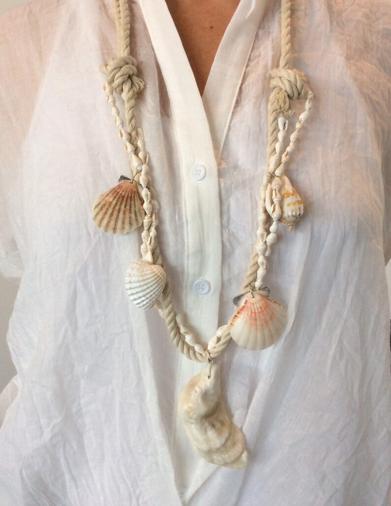 Seashell and Sea rope necklace
