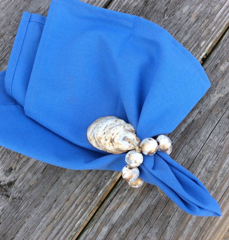 Oyster Shell Napkin Rings Set of Four Etsy