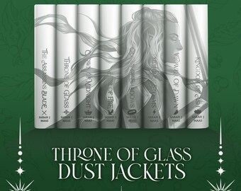 FULL SET - Throne of Glass Dust Jackets, Sarah J Maas, Officially Licensed