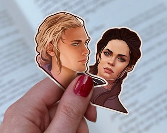 Aedion and Lysandra Removable Sticker, Throne of Glass, Sarah J Maas, Officially Licensed