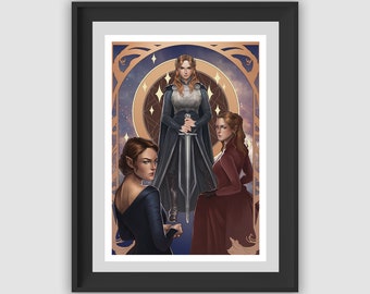 Sarah J Maas The Archeron Sisters ACOTAR A Court of Thorns and Roses - A4 print, Officially Licensed