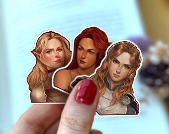 The Women of SJMaas Sticker Pack, Removable Stickers, Throne of Glass, ACOTAR, Crescent City stickers, Sarah J Maas, Officially Licensed