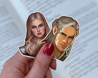 Aelin and Rowan Removable Sticker Pack, Throne of Glass, Sarah J Maas, Officially Licensed