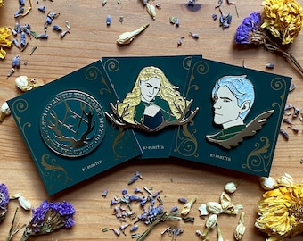 Throne of Glass Enamel Pin Bundle, Sarah J Maas, Officially Licensed