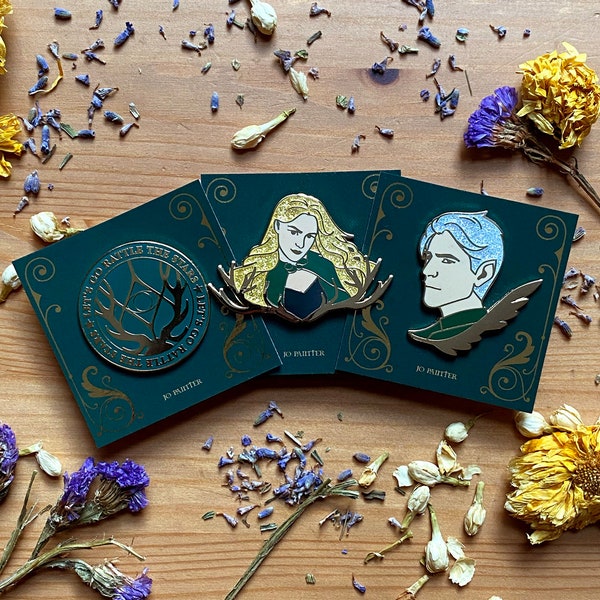 Throne of Glass Enamel Pin Bundle, Sarah J Maas, Officially Licensed