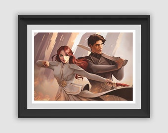 Poppy and Hawke - A4 Print