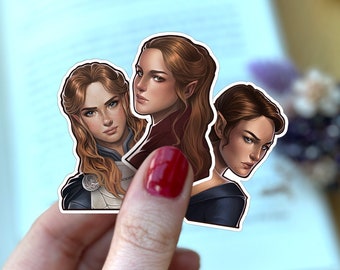 The Archeron Sisters Sticker Pack, Removable Stickers, ACOTAR stickers, Sarah J Maas, Officially Licensed